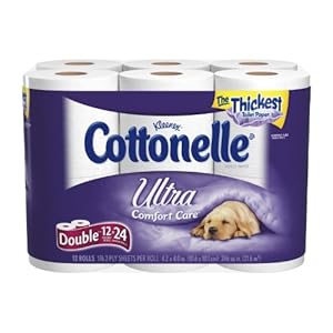 Cottonelle Ultra Comfort Care Toilet Paper, Double Roll, 12 Rolls, Packs of 4 (48 Rolls)