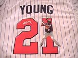 DELMON YOUNG SIGNED AUTOGRAPHED MINNESOTA TWINS JERSEY W/COA