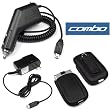 3 Pieces Value Combo of Motorola Razr Razor V3 V3c V3i V3m Auto Car Charger Adapter +Home/Wall/Travel Battery Charger + EVA Pouch Carrying Case
