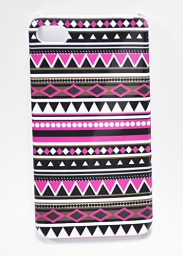 iPhone 5 Case, Colorful Pink Black White Candy Design Durable Hard Silicone Plastic Case for iPhone 4 4S
