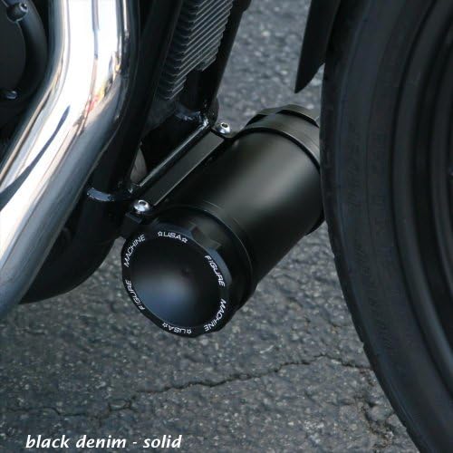 FIGURE MACHINE - SPORTSTER BILLET STASH TUBE - BLACK DENIM SOLID