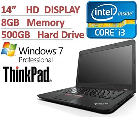 2016 Newest Lenovo Thinkpad E450 14" Premium Business Laptop PC, Intel Dual-Core i3 Processor 2.0GHz, 8GB Memory, 500GB HDD 7200RPM, 802.11AC, Bluetooth, Webcam, HDMI, 6-Cell Battery, Windows 7 Pro