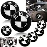 1988-1999 BMW E31 840 850 Black Emblems with Wheel Caps Set by BMW