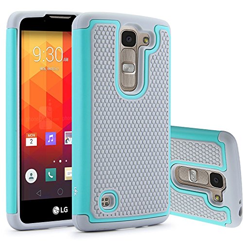 LG Escape 2 Case, LG Logos Case, LK [Shock-Absorption] Hybrid Dual Layer Armor Defender Protective Case Cover for LG Escape 2 / LG Logos (Mint)