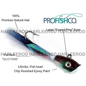 ProFish Saltwater Fishing Lure Bucktail 4oz Blueback
