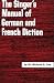 Singer's Manual of French and German Diction