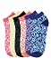 HS Women Fashion Ankle Socks Victorian Floral Design (size 9-11) 6 Colors 6 Pairs