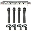Nady 401X-QUAD-HT A/B/D/N 4-Channel Professional VHF Wireless Hand-Held Microphone System with Frequencies A/B/D/N, 171.905MHz, 185.15MHz, 209.15MHz, 197.15MHz