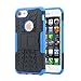 iPhone 7 Case, Moonmini Shockproof Hybrid Heavy Duty Dual Layer Rugged Armor Case Kickstand Cover Defender for iPhone 7 4.7 Inch - Blue