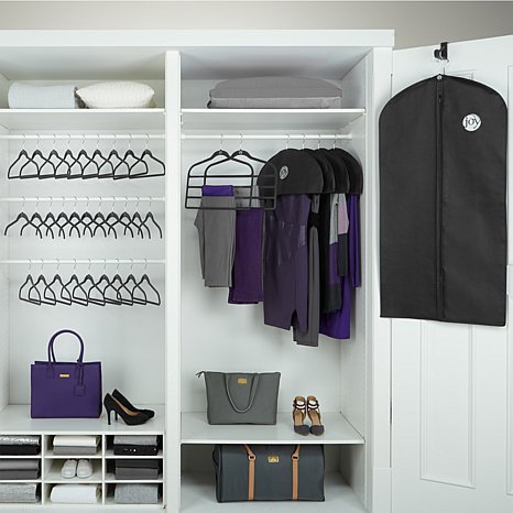 Joy Mangano Huggable Hangers Gifts by the Dozen 121-PIECE, BLACK