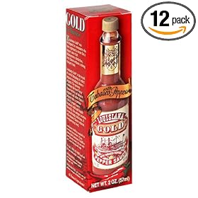 Louisiana Gold Red Pepper Hot Sauce, 2-Ounce Bottles (Pack of 12)