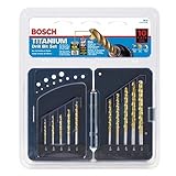 Bosch TI10 10 Piece Titanium Twist Drill Bit Assortment with Plastic Case