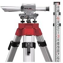 RoboToolz RT-2210-20 20X Builder's Transit Level with Tripod, Rod, and Carrying Case