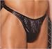 Men's Leather Thong in One Size, Plus Size