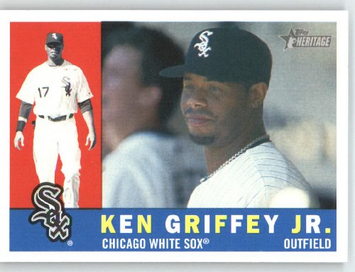 Ken Griffey Jr. / Chicago White Sox - 2009 Topps Heritage Card # 200 - MLB Baseball Trading Card in Screwdown!