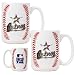 Houston Astros MLB 2pc Ceramic Gameball Mug Set - Primary Logo by Great American Products