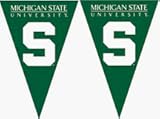 Michigan State Spartans 25' String of 6 x 9 Party Pennants