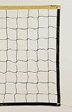Markwort Black Polyethylene Volleyball Net - Yellow Top Band