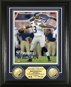 NFL Seattle Seahawks Russell Wilson Gold Coin Photo Mint