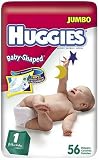 Huggies Baby-Shaped Fit Diapers with Gigglastic Waistband, Size 1 (8-14 lb), Disney, Jumbo, 56 diapers