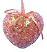 3.25" Iridescent Pink Sequin and Speckled Beaded Heart Christmas Ornament