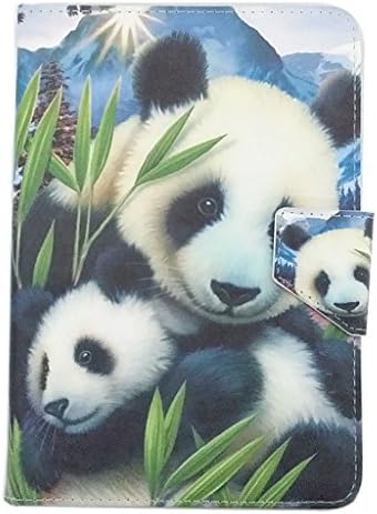 Case Guard® Pandas 7" - 8" Universal Tablet Folio Case (Universal Case, Stand, Magnetic Cover Strap) Including for Lenovo A7-30 A3300, A7-50 A3500, IdeaPad A1, LePad S2007, Miix 2 8", Miix 3 8", IdeaTab A1000 / A2107 / A3000 / S5000, Tab S8-50, Tab 2 A7-30