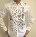 Mission Clothing Gothic 3D Spider Fleur De Lis Dress Shirt Poisoned By Love, Large - XL