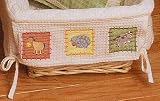 Barnyard Basket Liner - Embroidered, by Kidsline