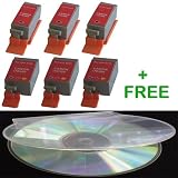 6 Pack Compatible Canon 3 BCI-15 Black and 3 BCI-15 color Ink Cartridges for Canon PIXMA i70 PIXMA i80 Printers 47 GB DVDR in Clam Shell Jewel Box