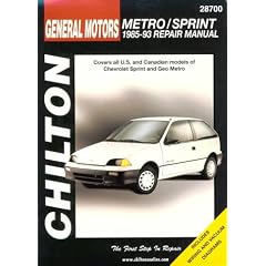 GM Chevrolet Sprint/Geo Metro, 1985-93 (Total Car Care)