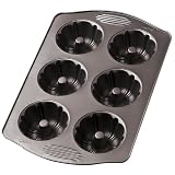 Click here to buy Wilton Excelle Elite 6-Cup Mini Fluted Pan by Wilton.
