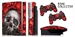 Protective skins for Playstation 3 System Console, PS3 Controller skin included - BONECOLLECTOR RED