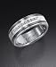 Triton Tungsten Carbide TC850 Wedding Ring with Sterling Silver Inlay and .25 ct in Diamonds 21-2218SC