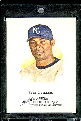 2008 Topps Allen and Ginter # 79 Jose Guillen ( Kansas City Royals ) MLB Baseball Card in Protective Display Case!