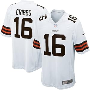 Cleveland Browns #16 Josh Cribbs Game White Men Jersey(X-Large)