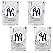 New York Yankees 4pc Square Shot Glass Set MLB Baseball