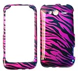 HTC Marvel / Wildfire S A510E Transparent Design, Hot Pink Zebra Print Hard ....