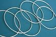 Six Slender Sterling Silver Bangles