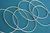 Six Slender Sterling Silver Bangles