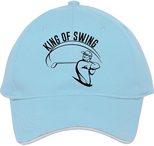 Hot Sale Snapback Hats Classicmale/female Designer Snapbacks Caps Good Quality Golf. King Of Swing Sports Hat?light Blue Cotton Mablewillia