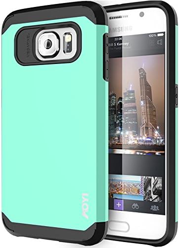 Galaxy S6 Case, AOYI [Armor Series]Dual Layer (PC+TPU) 2 In 1 Protective case for Samsung Galaxy S6 (Does NOT fit Galaxy S5 S4 S3) (Mint)