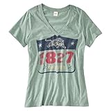 Women's Plus-Size Mossimo Supply Co. Green Short-Sleeve Vintage 1827 Tee 4 Women's Plus-Size Mossimo Supply Co. Green Short-Sleeve Vintage 1827 Tee 4