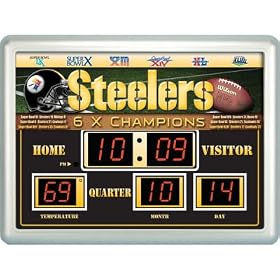 Pittsburgh Steelers 2008-2009 NFL Superbowl Championship 14x19 ScoreBoard Clock Super Bowl