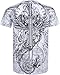 Sakkas Eagle,Sword and Chains Metallic Silver Embossed Cotton Mens T-Shirt
