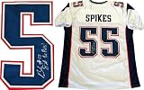 Brandon Spikes Autographed New England Patriots White Jersey