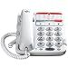 GE 29568GE1 Dect 6.0 Corded Big Button Phone for Mild Hearing Loss (White)