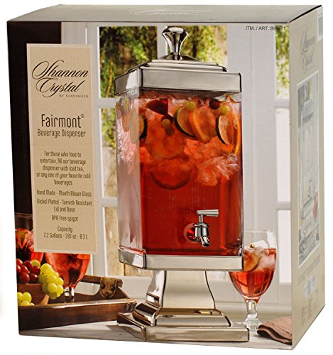 Shannon crystal fairmont cold beverage dispenser 2.2 ga…