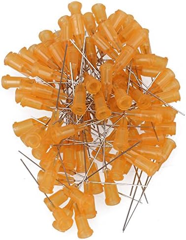 CNBTR Orange 23Ga Dispensing Needles Blunt Syringe Needle Tips 1.5 " Length Pack of 100