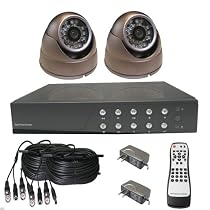 4 channel DVR combo kits with 2 CCD color infrared in outdoor cameras  160G Hard Drive  remote view  remote control complete surveillance systemFrom surveillancecctv 
