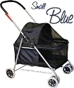 Small Blue Folding Dog Stroller